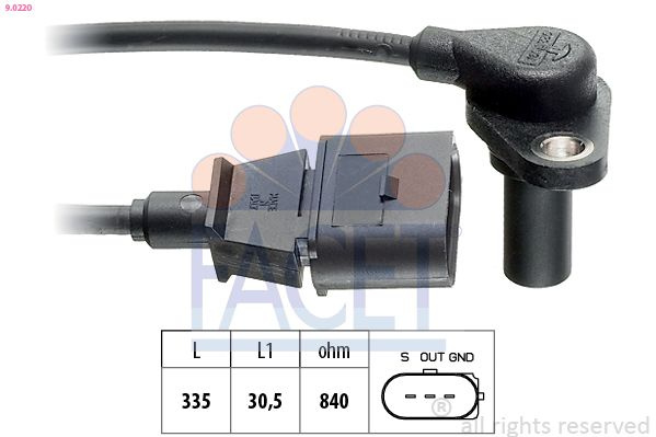 Senzor turatie, cutie de viteza automata FACET 9.0220