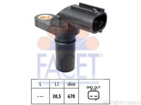 Senzor turatie,management motor MITSUBISHI PAJERO/SHOGUN (V90, V80, V8_V) (2006 - 2020) FACET 9.0522