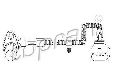 Senzor turatie,management motor SEAT ALHAMBRA (7V8, 7V9) (1996 - 2010) TOPRAN 111 381