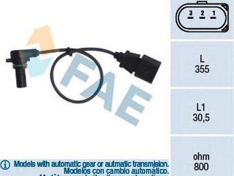 Senzor turatie motor AUDI A3 8L1 FAE 79062