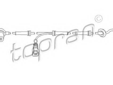 Senzor turatie roata 110 484 TOPRAN pentru Audi A4
