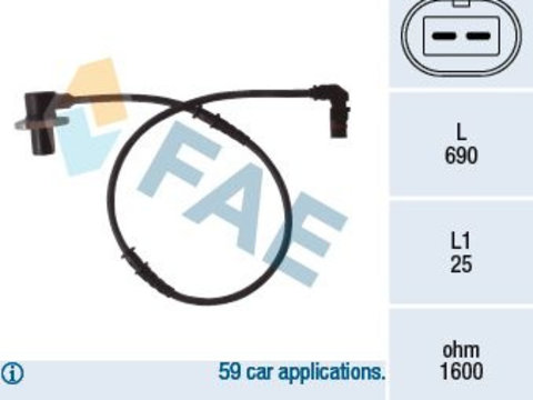 Senzor turatie roata 78074 FAE pentru Mercedes-benz E-class