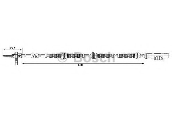 Senzor,turatie roata FIAT PANDA Van (169) (2004 - 2016) BOSCH 0 265 008 005 piesa NOUA