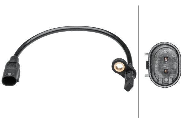 Senzor,turatie roata spate (6PU012679551 HELLA) MERCEDES-BENZ