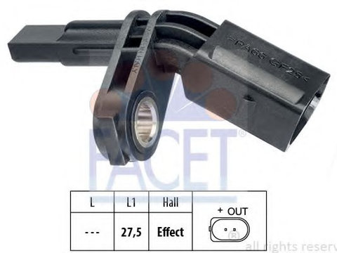 Senzor,turatie roata VW GOLF V (1K1) (2003 - 2009) FACET 21.0007