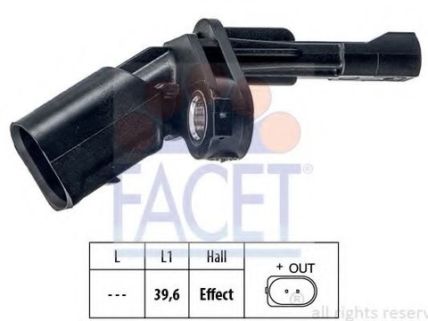 Senzor,turatie roata VW GOLF VI (5K1) (2008 - 2013) FACET 21.0009 piesa NOUA