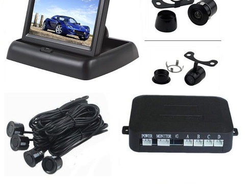 Senzori parcare cu camera video si display LCD de 4.3&quot; pliabil S612-P