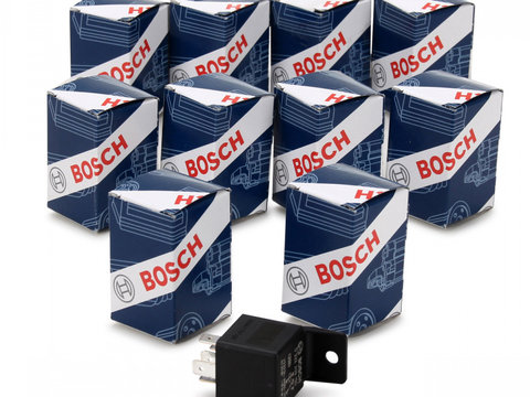 Set 10 Buc Releu Universal Bosch 12V 30A 5 Poli 0 332 209 150