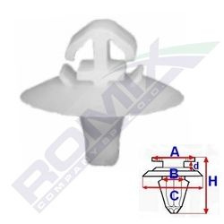 Set 10 bucati clema prindere bandouri Iveco daily 1990-2014, Renault Trafic 2001-2014, Master 1980-2010, Opel Vivaro 2001-2014, Movano 1998-2010, bandouri, ornamente laterale
