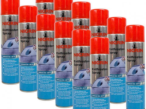 Set 12 Buc Nigrin Spray Dezghetat Parbriz -20°C 400ML 74045