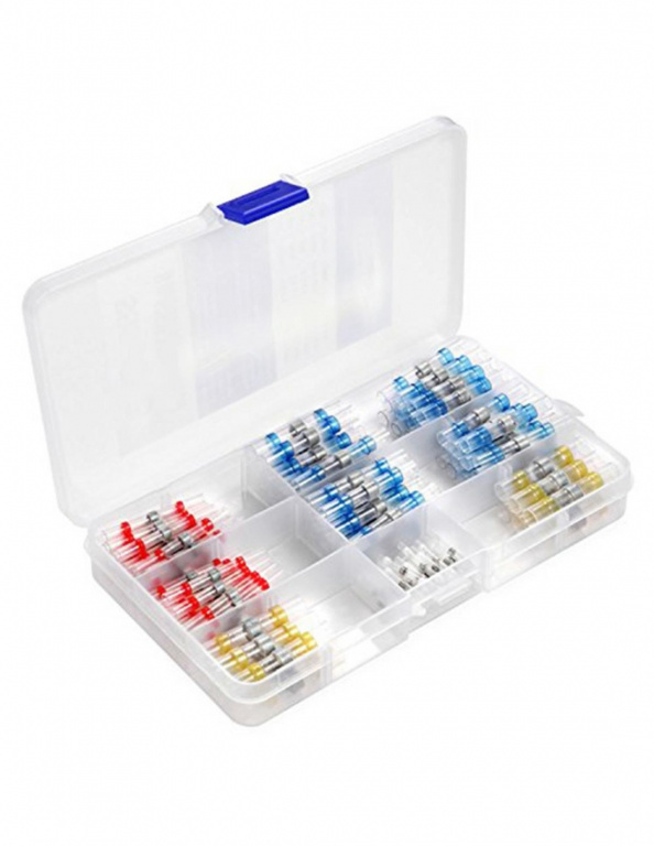 Set 120 tuburi contractabile, premium, transparent