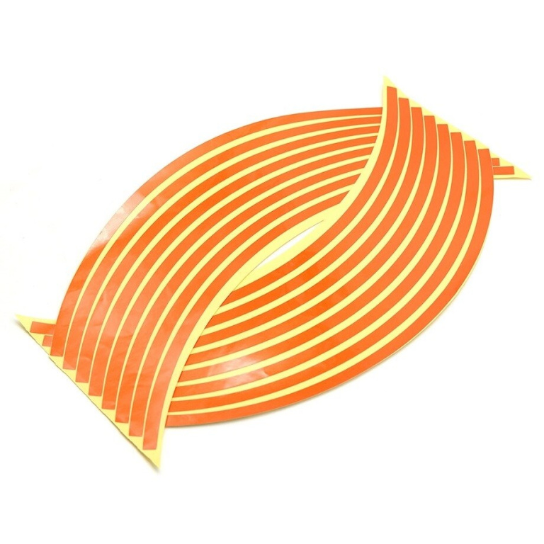 Set 16 inele din autocolant pentru jante culoare Orange Lucios AVX-DJNT-10