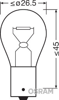 SET 2 BECURI 12V P21W ORIGINAL BLISTER OSRAM