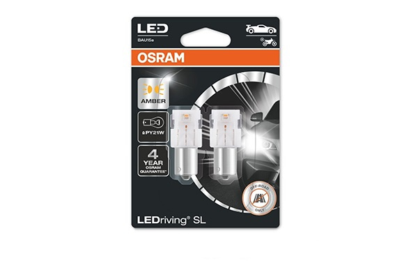 SET 2 BECURI AUXILIARE CU LED 12V (PY21W) AMBER BL