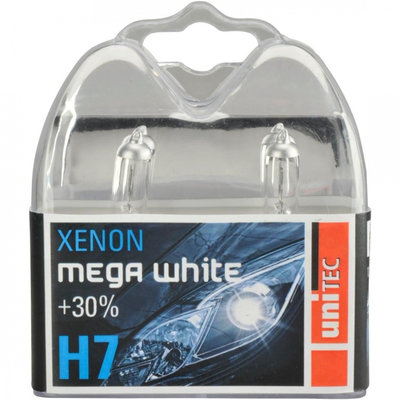 Set 2 Becuri Halogen Xenon Mega White +30% H7 12V 