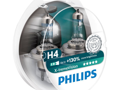 Set 2 becuri Philips 12v 60/55w H4 x-tremeVision s2