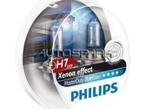 Set 2 becuri Philips 24v 70w H7 bluevision 13972mdbvs2