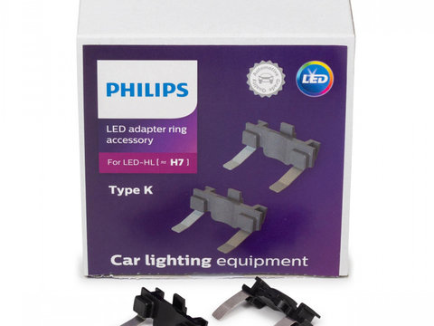 Set 2 Buc Adaptor Bec Led H7 Philips Ford Focus 4 2018→ Typ K PX26d 11180X2