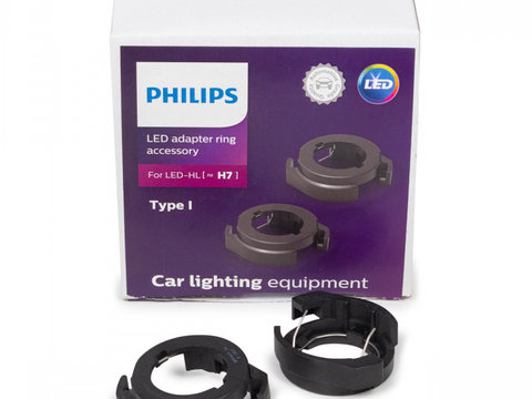 Set 2 Buc Adaptor Bec Led H7 Philips Volkswagen Passat B6 2005-2010 Typ I PX26d 11179X2