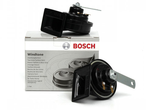 Set 2 Buc Claxoane Electro-Pneumatice Ton Inalt + Ton Jos Bosch Volkswagen Bora 1998-2005 60W 12V 0 986 AH0 503