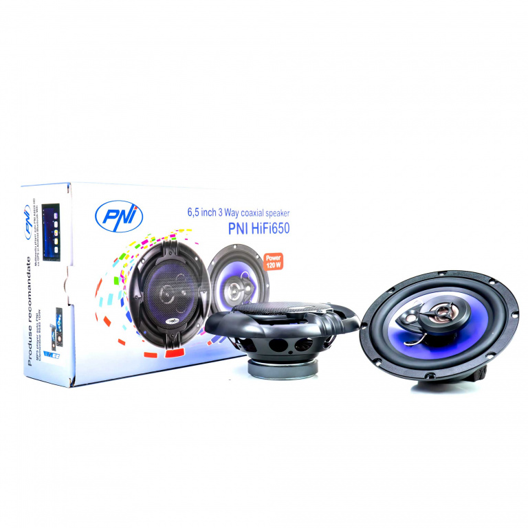 Set 2 Buc Difuzoare Auto Coaxiale PNI HiFi650, 120