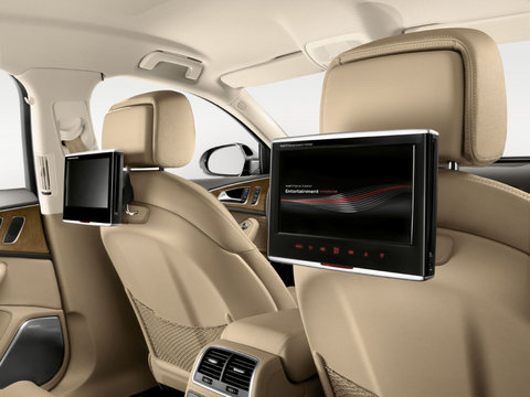 Set 2 Buc Dvd Tetiera Spate Audi Entertainment Mobil Pachet Dublu Click &amp; Go Oe Audi 4M0051700F