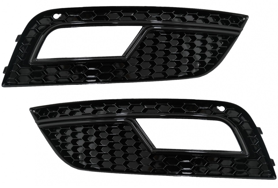 Set 2 Buc Grila Bara Fata Dreapta + Stanga Am Audi A4 B8 2012-2015 Facelift RS4 Design Black SGAUA4B8FRS4B