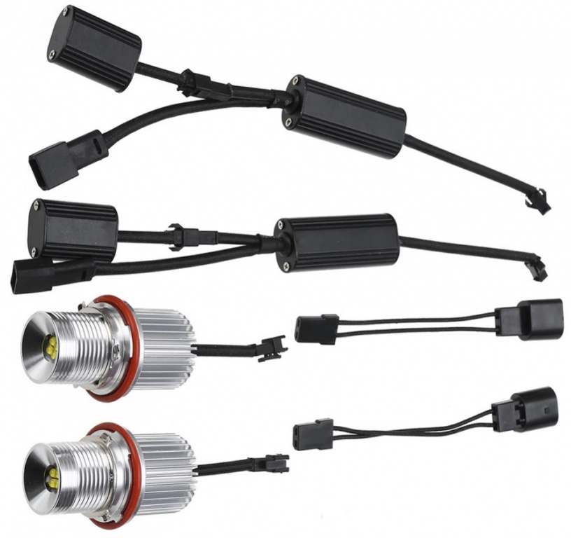 Set 2 Buc Led Marker Bmw Seria 5 E39 2000-2004 Cu Angel Eyes OEM Alb 32W 404410