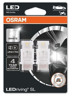 Set 2 Buc Led Osram P27/7W 12V 2W W2,5X16Q 6000K A