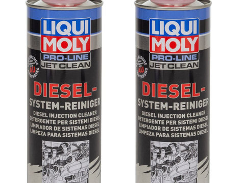 Set 2 Buc Liqui Moly Pro-Line Jet Clean Aditiv Curatat Sistem Injectie Diesel 500ML 5154