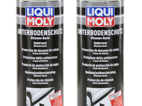 Set 2 Buc Liqui Moly Spray Antifon Protectie Sasiu Pe Baza De Bitum Negru 500ML 6111
