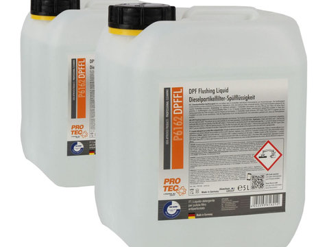 Set 2 Buc Pro Tec Dpf Flushing Liquid Solutie Curatare Filtru De Particule Auto 5L PRO6162