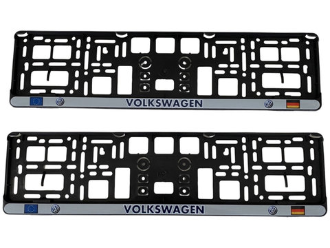 Set 2 Buc Suport Numar Inmatriculare Cu Scris Volkswagen TCT-263