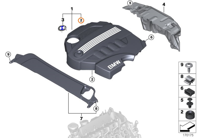 Set 2 Buc Tampon Capac Motor Oe Bmw Seri