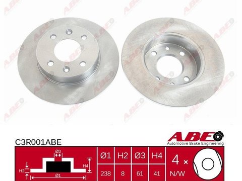 Set 2 discuri frana fata abe pt renault 5,rapid,super 5,twingo