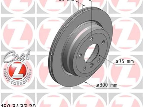 Set 2 discuri frana spate zimmerimann r300mm pt bmw 3 e90, x1 e84