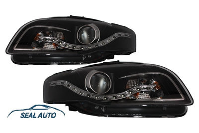 Set 2 faruri LED DRL Xenon Look compatibil cu AUDI