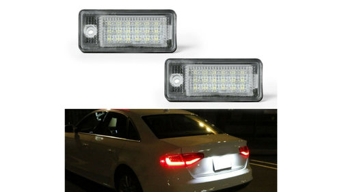 Set 2 lampi LED numar compatibil pe Audi