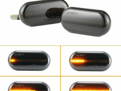 Set 2 Semnalizari Aripa LED Renault Clio, Espace, Master, Megane, Trafic - (BTLL-319D-1) D0236