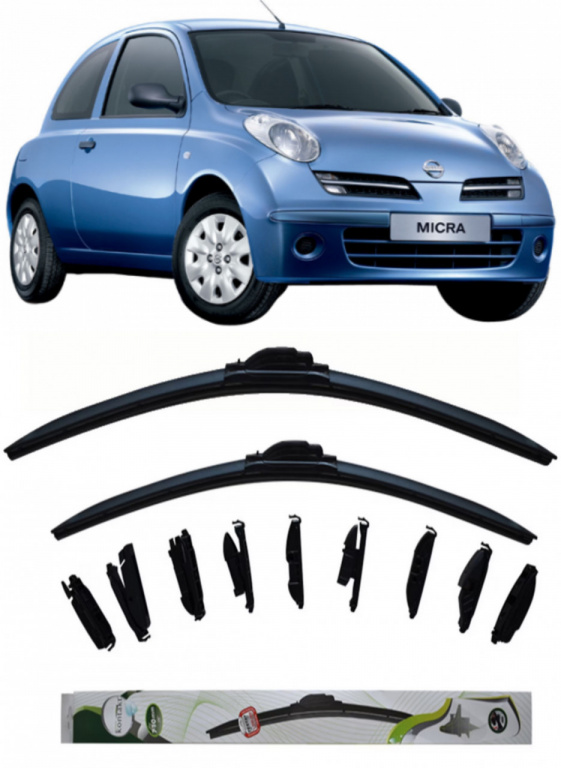 Set 2 stergator Kontakt compatibile cu Nissan Micra din 2005 (53 cm/45 cm) kontakt-AND1-chiaj704