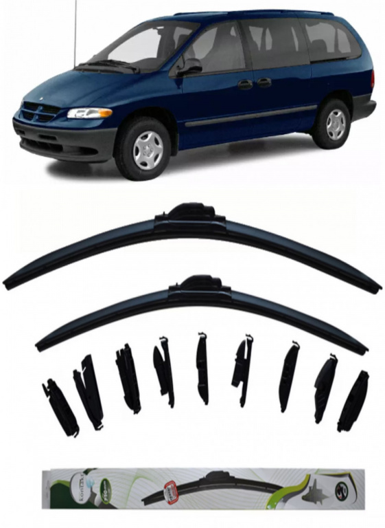 Set 2 stergator Kontakt Multi Adapter 65 cm/65 cm compatibile cu Dodge Caravan din 1995-2001 (65 cm/65 cm) 5949568735199