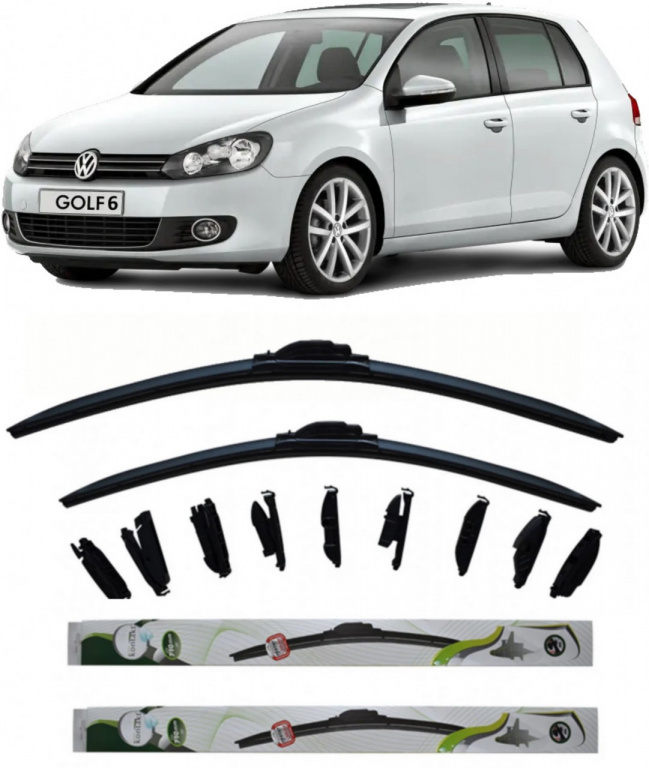 Set 2 stergator MultiAdapter cm/cm compatibile cu Volkswagen Golf VI (2009-2013) (60 cm/48 cm) 78034-78030-breloc5