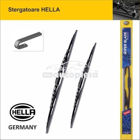 Set 2 stergator parbriz Jeep Wrangler 2 II fabricat in perioada 1996 - 2008 HELLA 9XW178878-141/9XW178878-141 piesa NOUA