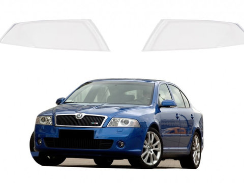 Set 2 sticle faruri pentru Skoda Octavia 2 1Z Non Facelift (2004 - 2008)