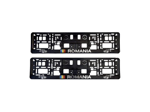 Set 2 suporti numar inmatriculare 3D "ROMANIA" AL-050716-1