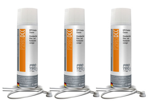 Set 3 Buc Pro Tec DPF Catalyst Spray Curatare Filtru Particule 400ML PRO2985