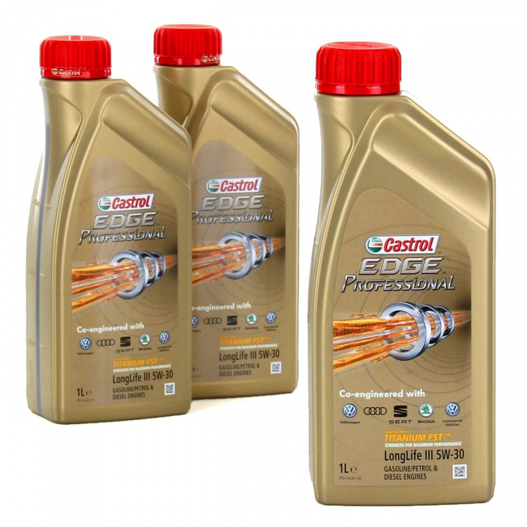 Set 3 Buc Ulei Motor Castrol Edge Professional Long Life III 5W-30 1L