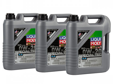 Set 3 Buc Ulei Motor Liqui Moly Special Tec AA 0W-20 Asia America 5L 9734