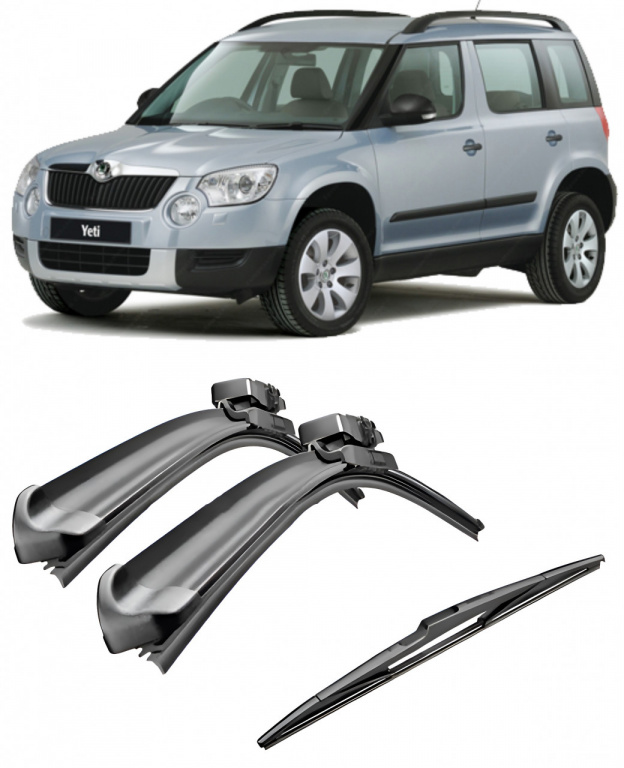 Set 3 stergator parbriz si luneta Bosch Aerotwin pentru Skoda Yeti (5L7) (09.09 - 05.15) Bosch 757081920