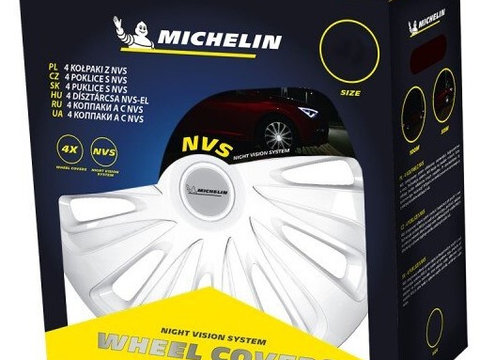 Set 4 Buc Capace Roti Michelin Caliber White 17&quot; 17012